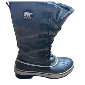 Sorel Women's tivoli fall winter boots waterproof leather and faux fur size 6
